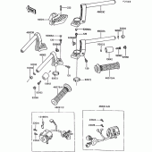 Схема вузла: Кермо & Пульт управління рульовим для Kawasaki ZG1000 1000GTR