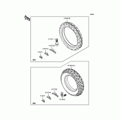 Схема вузла: Колеса (Шини) для Kawasaki VN250 Eliminator 250V