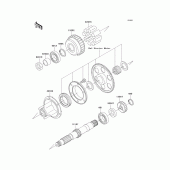 Схема вузла: Secondary shaft для Kawasaki ZR750 ZR-7S