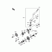 Схема вузла: Kickstarter Mechanism для Kawasaki KX250/ KX252 KX250F