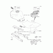 Схема вузла: Інформаційні наклейки (h1/h2) для Kawasaki ZR750 ZR-7S