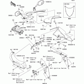 Схема узла: Облицовочные элементы для Kawasaki ZX1000 Ninja ZX-10R