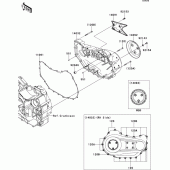 Схема вузла: Right engine cover(s) для Kawasaki VN1700 Vulcan 1700 Voyager Custom ABS