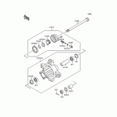 Схема вузла: Ступиця переднього колеса для Kawasaki KMX50 KSR-I