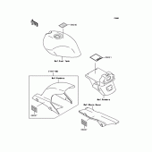 Схема вузла: Інформаційні наклейки для Kawasaki ZR250 Balius