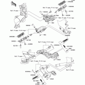 Схема узла: Подножки для Kawasaki ZG1400 1400GTR ABS