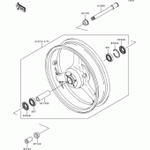 Схема узла: Ступица переднего колеса для Kawasaki ZX900 Ninja ZX-9R