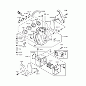 Схема узла: Воздушный фильтр (ZR400-F4‾F6) для Kawasaki ZR400 ZRX-II