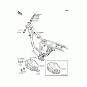 Схема вузла: Рама для Kawasaki KL250 KL250 Super Sherpa