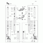 Схема узла: Вилка передней оси для Kawasaki ZX1000 Ninja 1000 ABS
