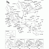 Схема узла: Cowling lowers(1/2)(zx900-e2p) для Kawasaki ZX900 Ninja ZX-9R