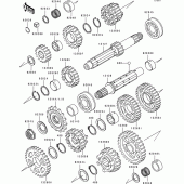 Схема узла: Трансмиссия для Kawasaki ZX750 ZXR750