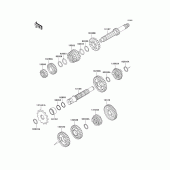 Схема вузла: Трансмісія для Kawasaki KX100