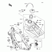 Схема вузла: Паливний бак для Kawasaki KX85 KX85