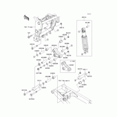 Схема вузла: Підвіска/задній амортизатор для Kawasaki EX250 Ninja 250R