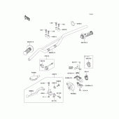 Схема узла: Руль & Пульт управления рулевой для Kawasaki KX65