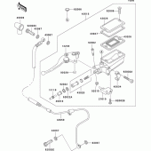 Схема вузла: Clutch master cylinder для Kawasaki ZX1100 ZZ-R1100