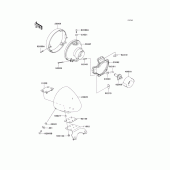 Схема вузла: Headlight(s) для Kawasaki VN800 Vulcan 800 Drifter