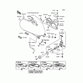 Схема вузла: Паливний бак для Kawasaki VN250 Eliminator 250V