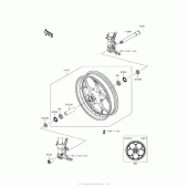 Схема вузла: Переднє колесо для Kawasaki ZX1400 Ninja ZX-14R ABS