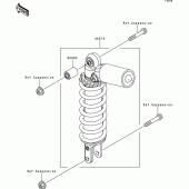 Схема вузла: Амортизатор для Kawasaki ZX600 Ninja ZX-6R