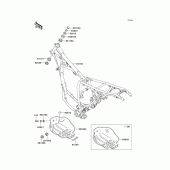 Схема вузла: Рама для Kawasaki KL250 KL250 Super Sherpa