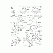 Схема узла: Cowling(1/2)(zx1100-d1) для Kawasaki ZX1100 Ninja ZX-11