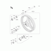 Схема вузла: Front wheel для Kawasaki EX250 Ninja 250