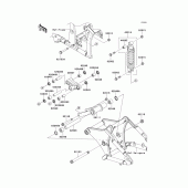 Схема вузла: Підвіска/задній амортизатор для Kawasaki VN900 Vulcan 900 Custom