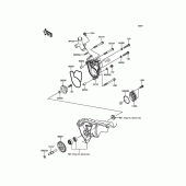 Схема вузла: Водяний насос Kawasaki KX250/ KX252 KX250F