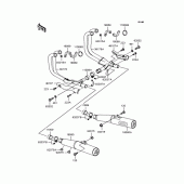 Схема вузла: Вихлопна система для Kawasaki ZX900 GPZ900R