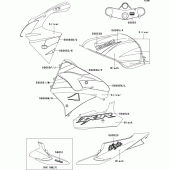 Схема вузла: Decals(silver/black)(zx900-f1p) для Kawasaki ZX900 Ninja ZX-9R