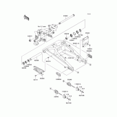 Схема вузла: Задній важіль (Маятник) для Kawasaki ER400 ER-4N