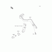 Схема узла: Лапка тормоза для Kawasaki KL650 KLR650
