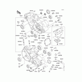 Схема узла: Картер двигателя для Kawasaki KX125