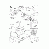 Схема вузла: Масляний насос & Масляний фільтр для Kawasaki VN1600 Vulcan 1600 Classic