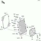 Схема вузла: Радіатор для Kawasaki VN900 Vulcan 900 Custom