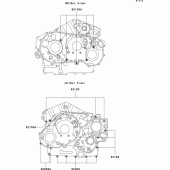 Схема вузла: Болти картера двигуна для Kawasaki VN1500 VN1500 Drifter