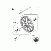 Схема узла: Переднее колесо для Kawasaki VN900 Vulcan 900 Custom