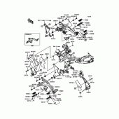 Схема узла: Подножки для Kawasaki EX400 Ninja 400R