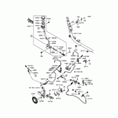 Схема вузла: Задній гальмівний циліндр Kawasaki VN1700 Vulcan 1700 Vaquero ABS