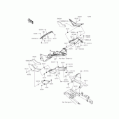 Схема вузла: Задні бічні обтічники & Захист ланцюга для Kawasaki ER250 Z250