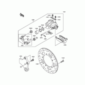 Схема вузла: Заднє гальмо для Kawasaki VN900 Vulcan 900 Classic LT