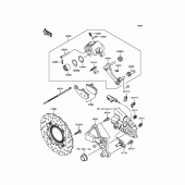 Схема узла: Задний тормоз для Kawasaki ER650 ER-6N ABS