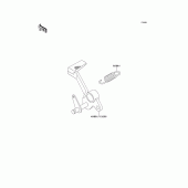 Схема вузла: Brake pedal/torque link для Kawasaki ZX1100 GPZ1100