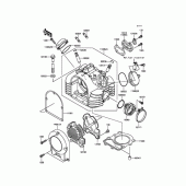 Схема вузла: Головка циліндра для Kawasaki BJ250