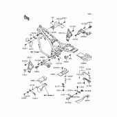 Схема узла: Крепление двигателя для Kawasaki ZR1100 Zephyr 1100RS