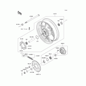 Схема узла: Заднее колесо & Приводная цепь для Kawasaki EX650 Ninja 650