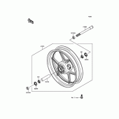 Схема вузла: Ступиця переднього колеса для Kawasaki KLE650 Versys 650 ABS