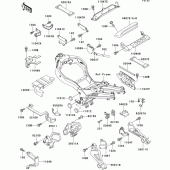 Схема узла: Батарейный отсек(1/2) для Kawasaki ZX1100 ZZ-R1100
